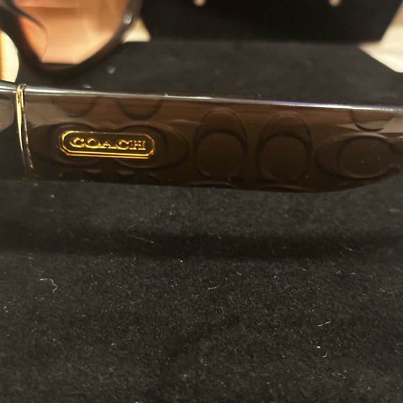 Coach Dark Brown Embossed Sunglasses - Picture 5 of 7